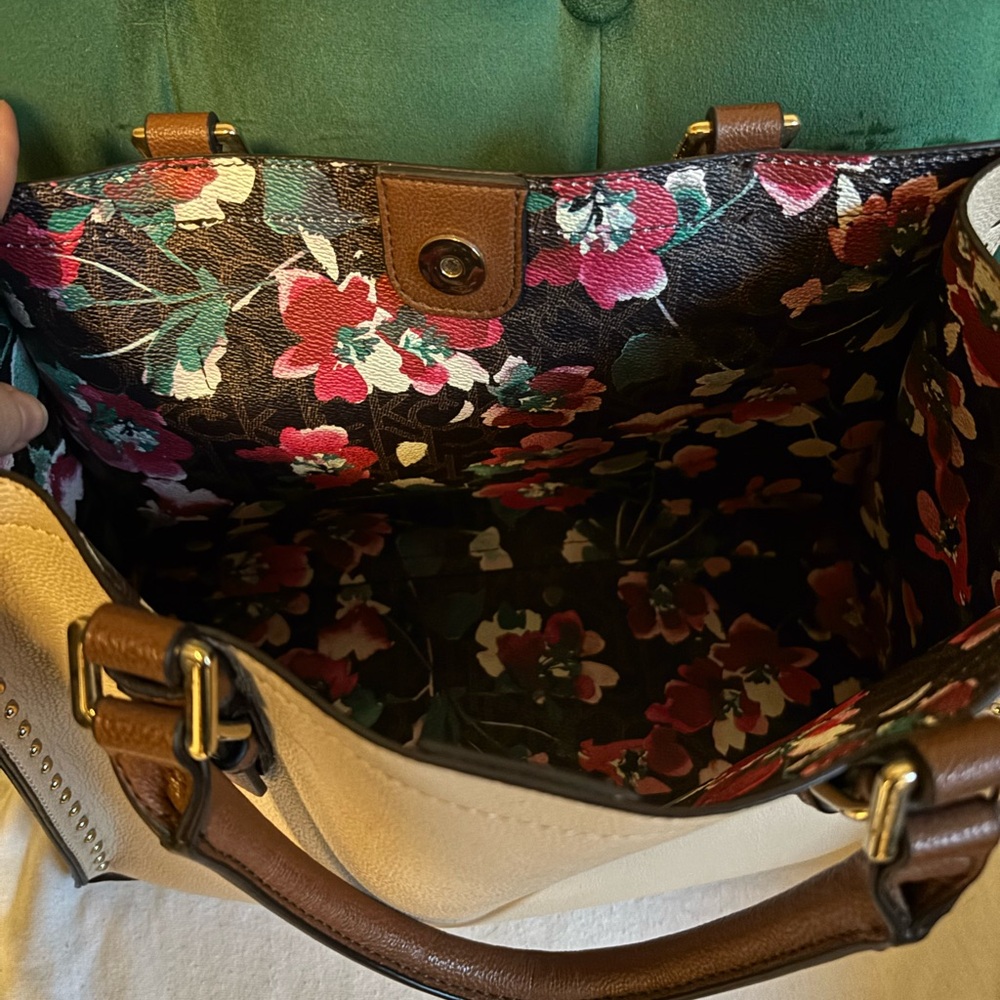 Calvin Klein Cream and Brown Tote Bag - Picture 3 of 4
